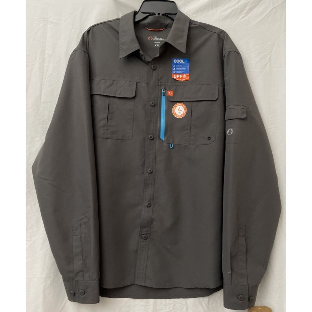 The American Outdoorsman Gray Denim Button Down Shirt Men's Size 2XL NWT